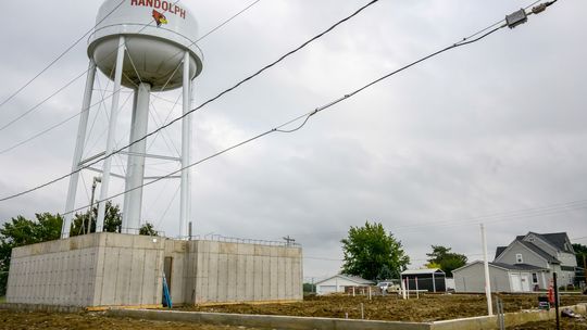 Rain has slowed but not stopped construction of Randolph Public Schools’ new career and technical education building on the site of the former agriculture building