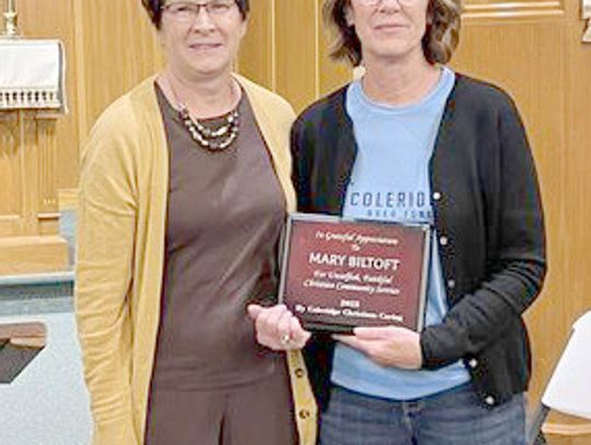 Biltoft earns Christians Caring award