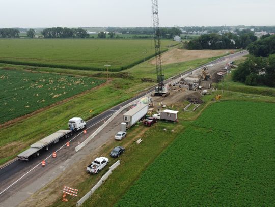 Bridge work continues on Highway 20 north of Laurel.