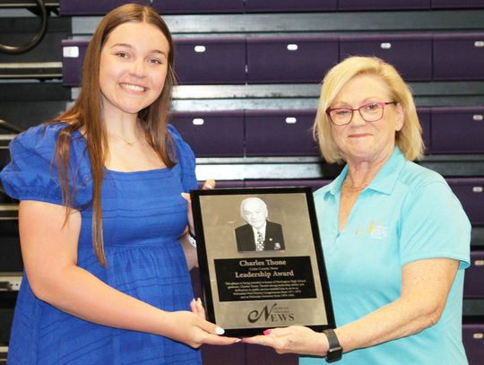 Bruning is recognized as the Gov. Charles Thone award winner