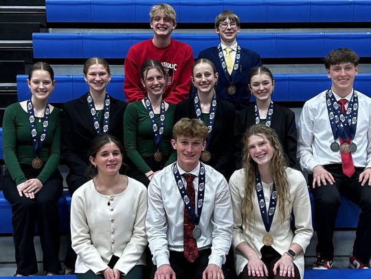 Cedar Catholic Speech team finishes third at State