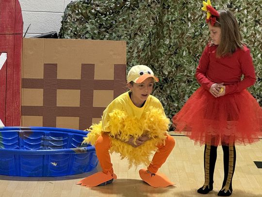 First Grade students perform play