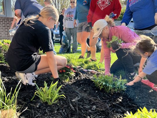 Getting their hands dirty