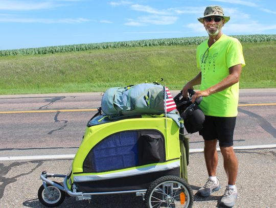 Louisiana man walking cross country for God, family, country