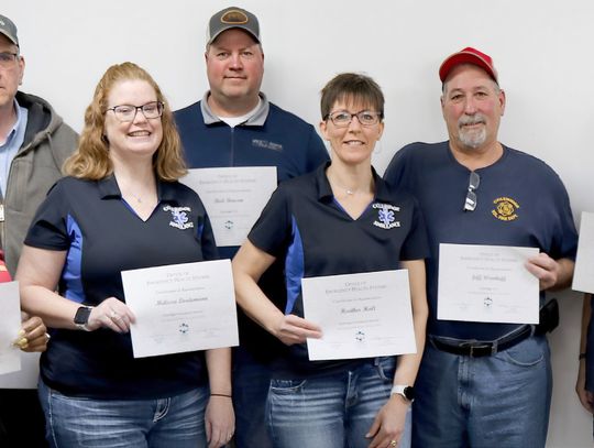 Members of the Coleridge Rescue Squad and Coleridge Volunteer Fire Dept