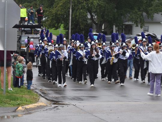 Rain couldn’t dampen the Homecoming spirit Friday as Hartington-Newcastle students and supporters joined Cedar Catholic for the schools’ joint parade through downtown Hartington