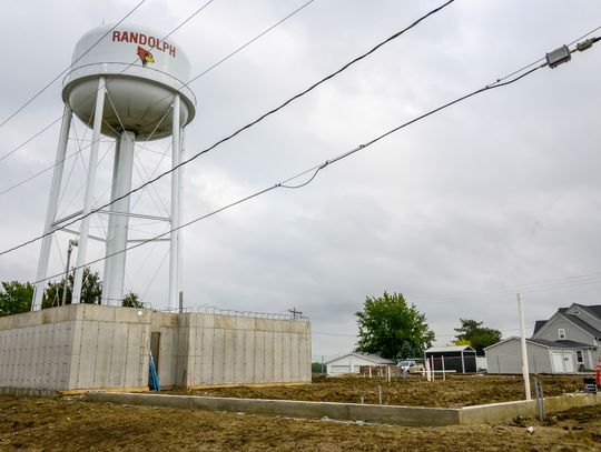 Rain has slowed but not stopped construction of Randolph Public Schools’ new career and technical education building on the site of the former agriculture building
