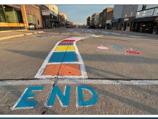 Volunteers helped paint the Candyland