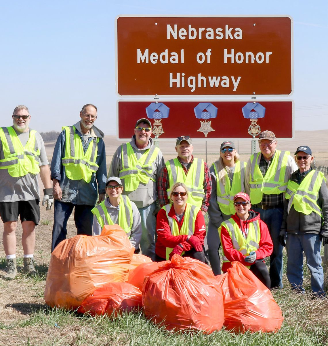 Area residents (back row) Shane Kinkaid