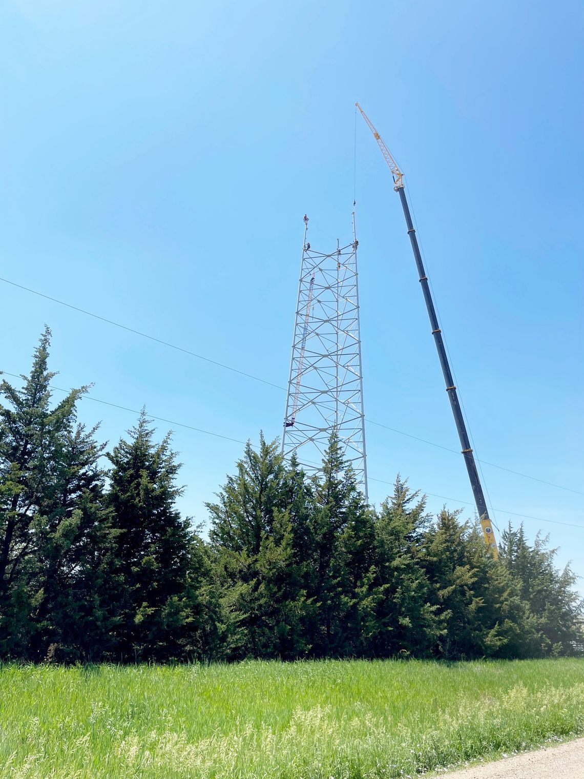 Communications tower work hits construction delays