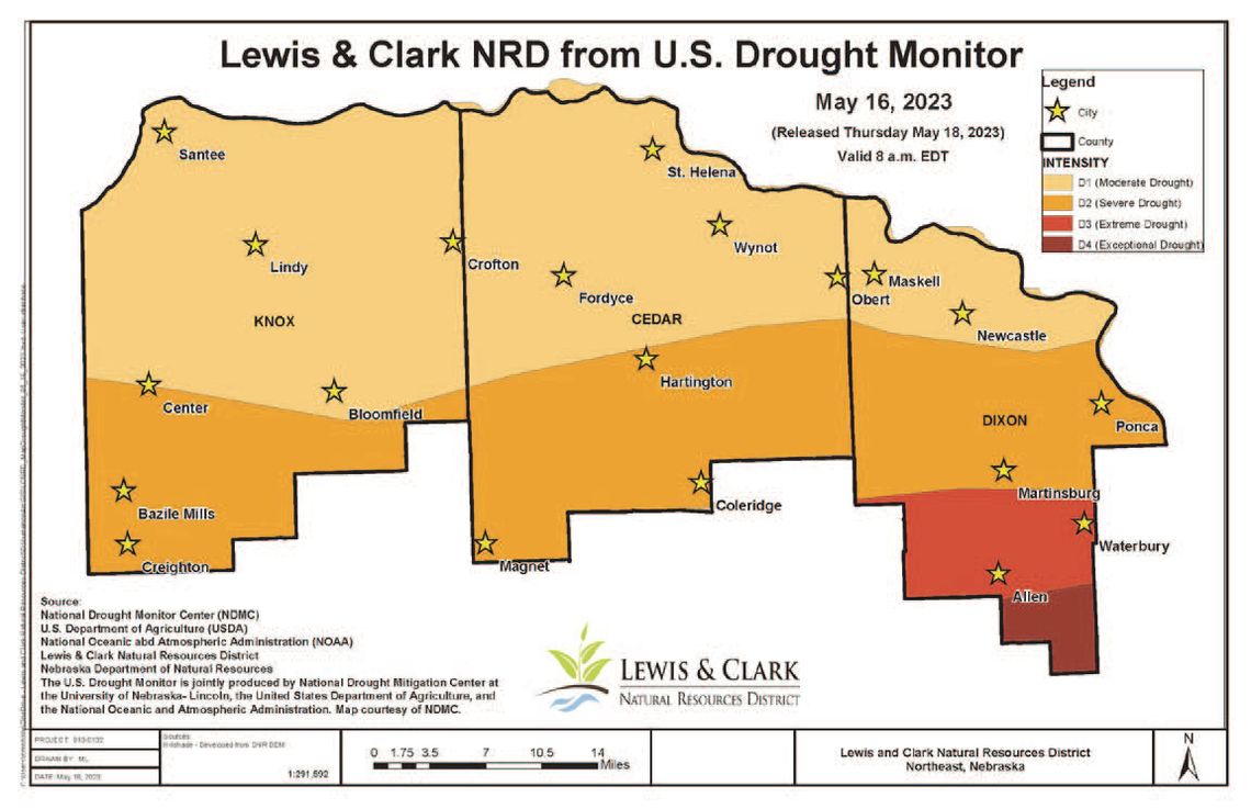 Drought Monitor gives idea of Drought conditions in NE Nebraska