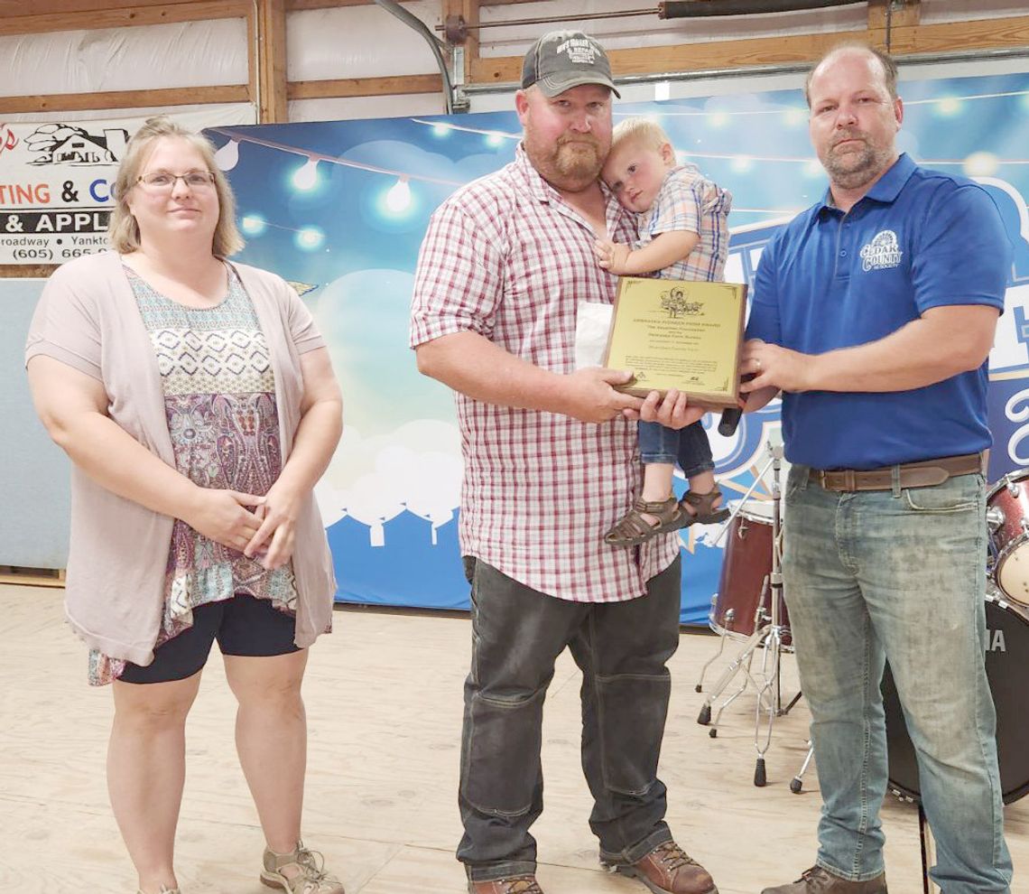 Fordyce family receives Pioneer Family Farm A