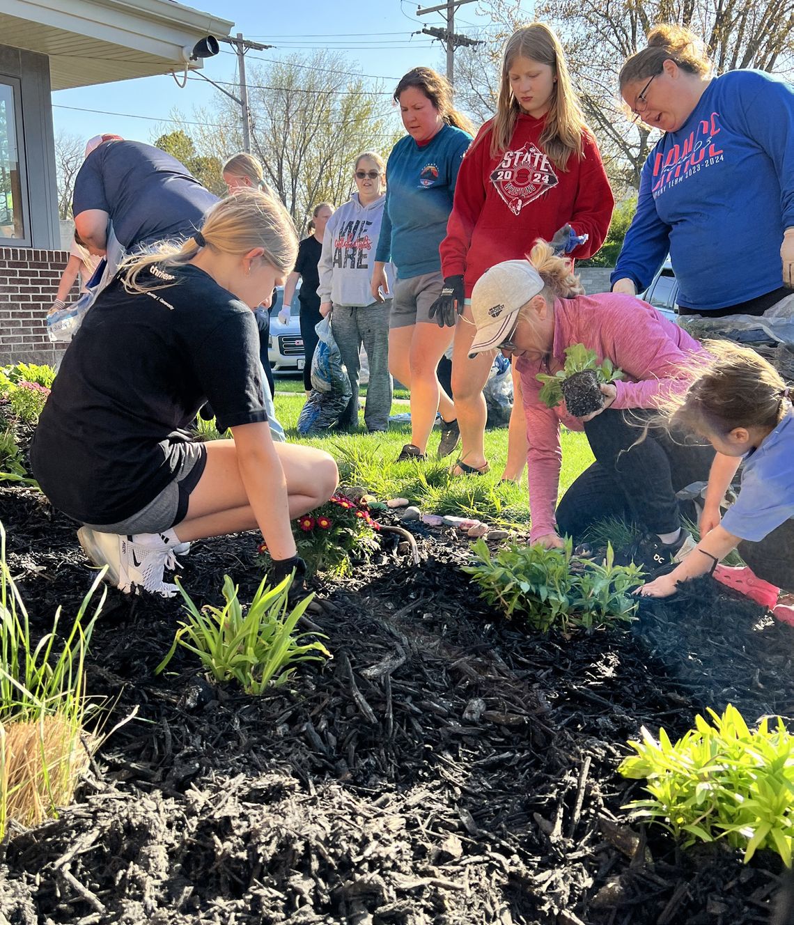 Getting their hands dirty