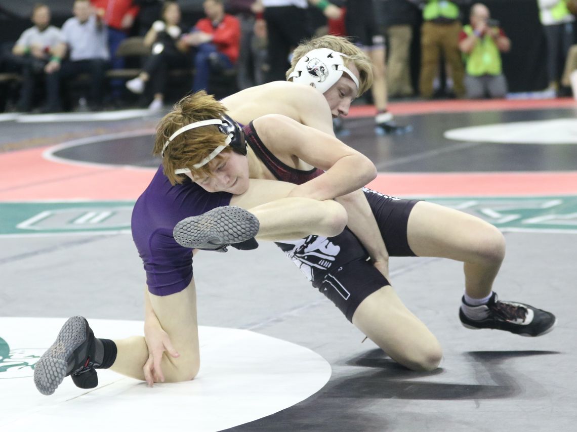 Heine shines in State wrestling tournament debut