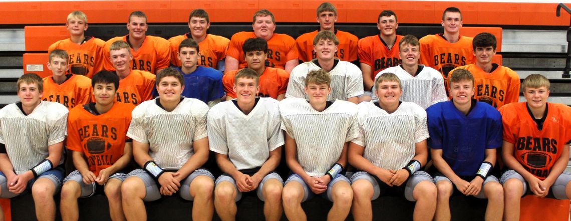 LCC Bears Football team pose together