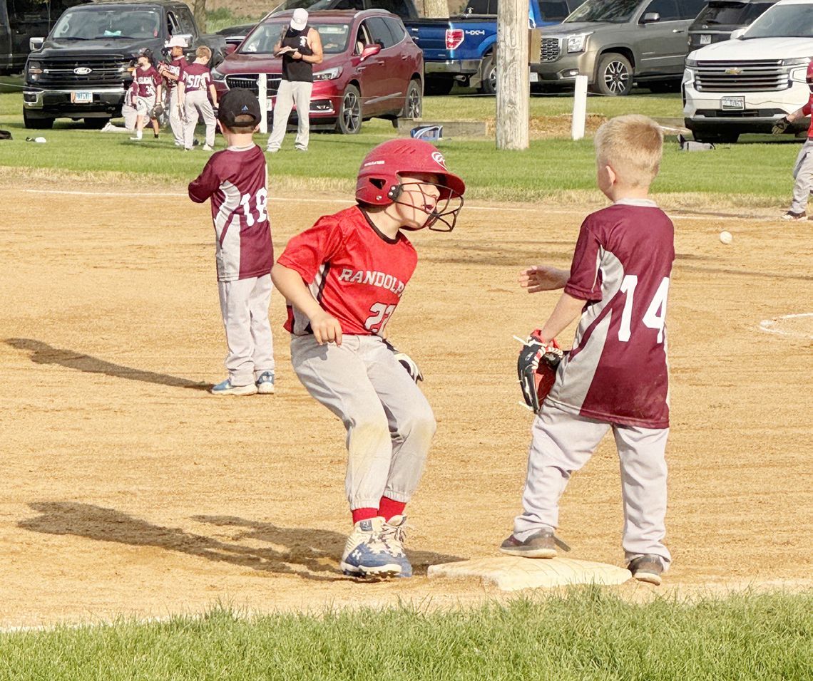 Makes it to third base