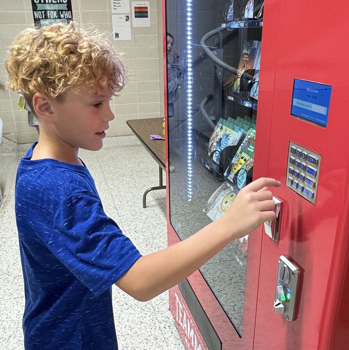 Vending machine feeds young minds