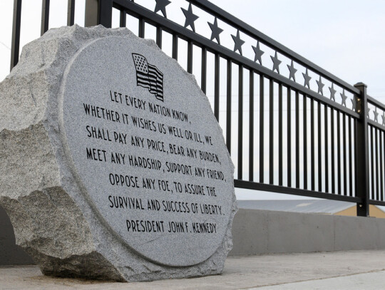 The veterans memorial is filled with inspirational quotes and offers plenty of room for reflection. Darin Epperly | Cedar County News