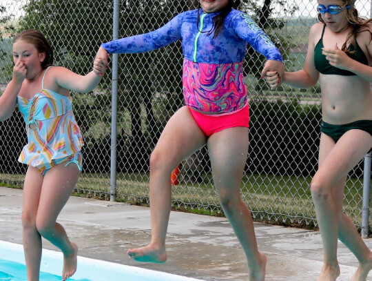 Both kids and adults Saturday looked for some cooling relief from the heat and several found that at the Belden poo