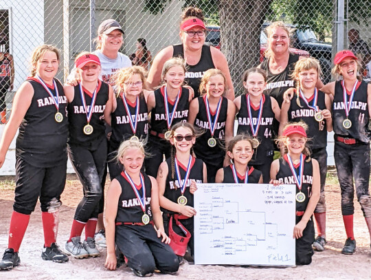 The 10U team also found themselves at the top of the bracket in their division. The team includes: (front row) Kody Dockhorn, Caidynce Worlein, Andee English, Brystol Bermel, (second row) Blakelyn Meyer, Kenley Flaming, Kyndell Junck, Erika Graf, Harlow G