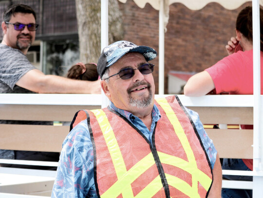 Dallas Graham was one of the many volunteers who helped out Saturday by directing traffic and helping out visitors to Belden’s big two-day event to celebrate the birthday of the oldest continuously operated pool in the state and the third oldest pool in