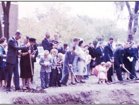 In 1962, the Trinity Lutheran congregation gathered just west of the church for a ground-breaking ceremony for the new parsonage.