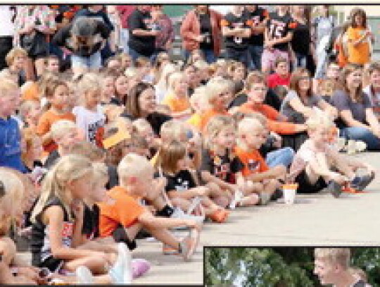 Pep rally crowd