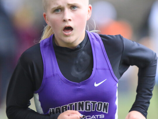 The Hartington-Newcastle Wildcat boys and girls both brought hardware home from last week’s Lewis and Clark Conference Cross Country Meet at Rolling Hills Country Club near Wausa. The girls earned the team title, while the boys took runner-up honors. (r