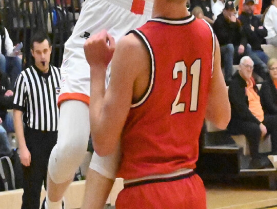 The Bears Carter Kvols launches a jumper during first-round action in last week’s Great Northeast Nebraska Shootout. Kellyn Dump | Laurel Advocate