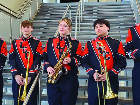 LCC Class C All State Symphonic Band Members are Shawn Grith, Preston Rose, Sam Cross, Paul Allison,and Christian Staples.