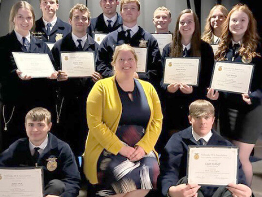 One of the biggest accomplishments that a student could get in the FFA is receiving their State Degrees, this year we had eleven seniors take the challenge. Each member must complete their record books, FFA activities, community service hours in order to 