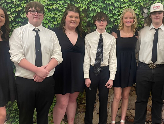 Servers for Prom: Stella Koch, Noah Larson, Kennedy Hall, Shane Langford, Emily Rasmussen, Chris Burns and Camryn Sohler