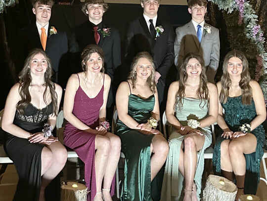 The Junior Class includes, (back) Cooper Oligmueller, Ian Haberman, Alec Sudbeck, Andrew Haberman; (front) Addison Pinkelman, Joslyn Hochstein, Kallie Steffen, Eliza Lange and Sophia Geisen.