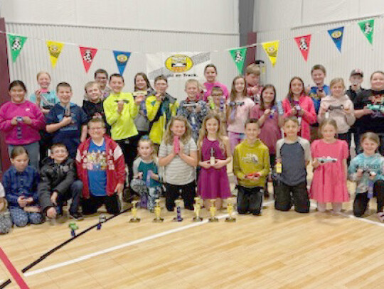 Those students taking part in the event were: (back) Valarie Nelson, Caden Barnes, Sarah Lipp, Anna Lipp, Andre Badley, JJ Dangberg, Vincent Lipp, (middle) Hadassah Kossler, Charli Beck, Reuben Badley, Easton Gould, Forrest Kvols, Mason Naeve, Isaac McPhi