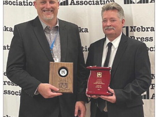 Cedar County News photographer Jeremy Buss won the Feature Photo of the Year award, while Editor Rob Dump won the Editorial of the Year award.