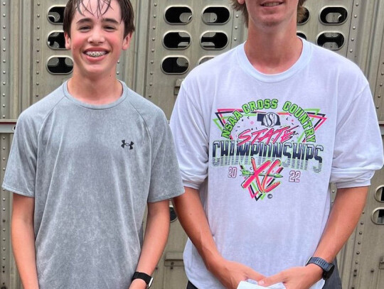 Winners of the Laurel Ag Days three-mile Fun Run were: Landen Claussen, first and Tyler Olson, second.