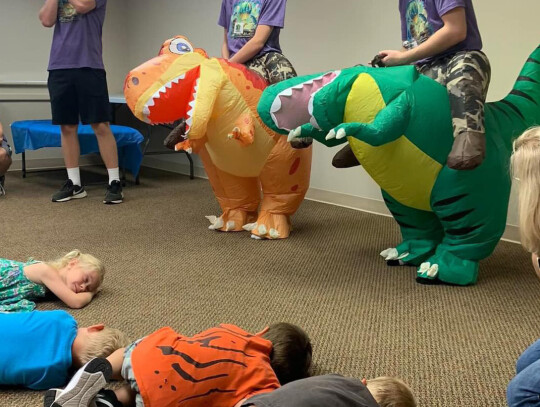 Jake Harder (photo at left) holds the reins on a pony named ‘Shorty’ while Jeri Neilson ‘yee haws’ at the Lied Randolph Public Library Summer Reading program last week. The pony is owned by Pam Thies. This year’s Summer Reading program ended but